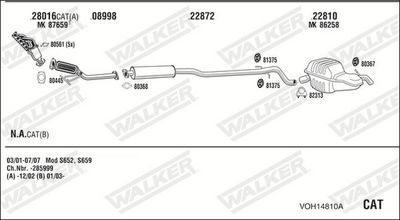 Изпускателна система WALKER VOH14810A