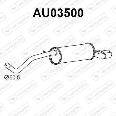 Глушитель выхлопных газов конечный VENEPORTE AU03500 для AUDI A1