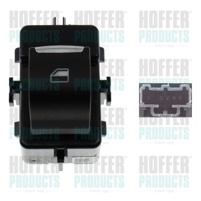 HOFFER 2106722 Кнопка стеклоподьемника  для FORD  (Форд Екоспорт)