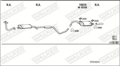 Изпускателна система WALKER VO44044