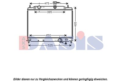 Радиатор, охлаждение двигателя AKS DASIS 560036N для HYUNDAI ACCENT