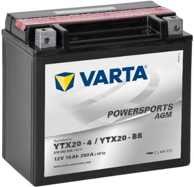 Стартерная аккумуляторная батарея VARTA 518902026A514 для HARLEY-DAVIDSON LOW