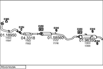 SISTEM DE ESAPAMENT MTS PEUG76529A003743