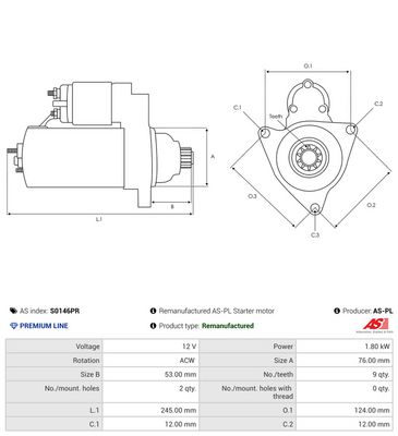STARTER AS-PL S0146PR