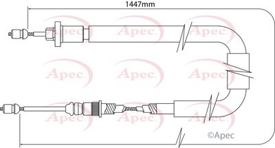 Cable Pull, parking brake APEC CAB1545