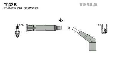 комплект запалителеи кабели TESLA T032B
