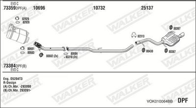 Изпускателна система WALKER VOK010064BB