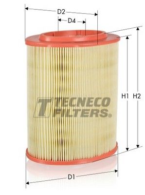 Воздушный фильтр TECNECO FILTERS AR156OV для RENAULT 14