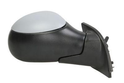 Zijspiegel Rechts (mechanisch, in reliëf, under-coated) past: CITROEN C3 I 01.02-12.10