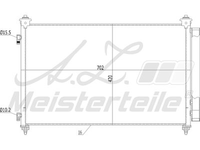 кондензатор, климатизация A.Z. Meisterteile AZMT-45-030-1225