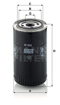 Oljefilter MANN-FILTER W 950