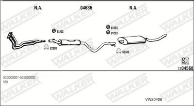 SISTEM DE ESAPAMENT WALKER VW20406