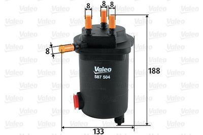 VALEO 587504 Топливный фильтр  для NISSAN NOTE (Ниссан Ноте)