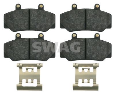 комплект спирачно феродо, дискови спирачки SWAG 55 91 6211