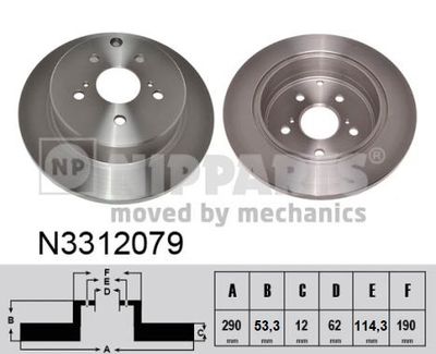 NIPPARTS N3312079 Тормозные диски  для TOYOTA MIRAI (Тойота Мираи)