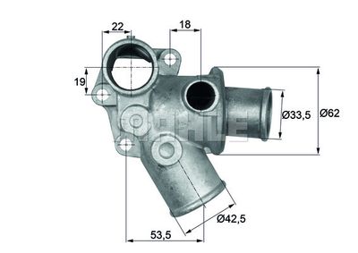 Termostat, kylvätska MAHLE TI 73 80D