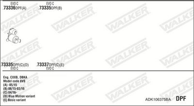 ABGASANLAGE WALKER ADK106375BA