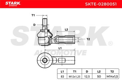 накрайник на напречна кормилна щанга STARK SKTE-0280051