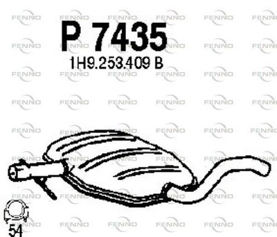 FENNO P7435 Глушитель выхлопных газов  для VW GOLF III Variant (1H5) 2.0