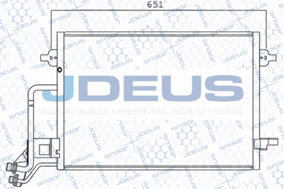 Конденсатор, кондиционер JDEUS 701M02 для AUDI COUPE