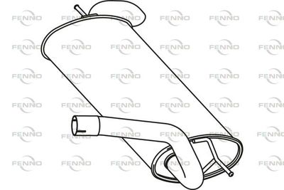 Глушитель выхлопных газов конечный FENNO P23028 для FORD C-MAX