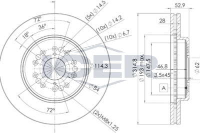 ICER 78BD2649-2 Тормозные диски  для LEXUS LS (_F2_) 400 (UCF20_)