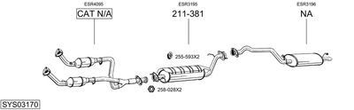 Układ wydechowy BOSAL SYS03170