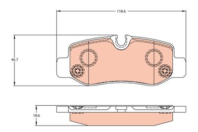 Комплект тормозных колодок, дисковый тормоз TRW GDB2102 для MERCEDES-BENZ V-CLASS