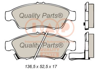 Комплект тормозных колодок, дисковый тормоз IAP QUALITY PARTS 704-16086 для SUZUKI LIANA