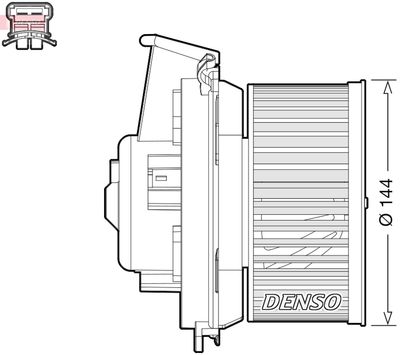 DENSO DEA21013 Вентилятор салона  для PEUGEOT 206 (Пежо 206)