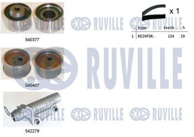 Комплект ремня ГРМ RUVILLE 550463 для MITSUBISHI SPACE
