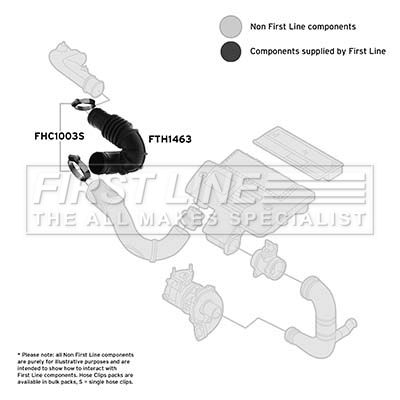 Intake Hose, air filter FIRST LINE FTH1463