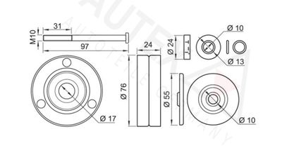 ROLA GHIDARE/CONDUCERE CUREA TRANSMISIE AUTEX 654470 1