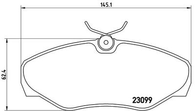 Bromsbeläggssats, skivbroms BREMBO P56061