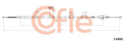Тросик, cтояночный тормоз COFLE 92.1.KI001 для KIA RIO