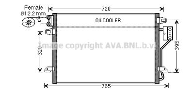 Конденсатор, кондиционер AVA QUALITY COOLING CR5106 для CHRYSLER GRAND VOYAGER