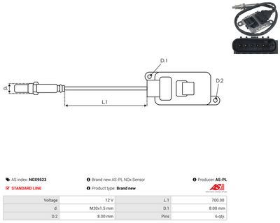 SENZOR NOX INJECTIE ADITIV AS-PL NOX9523 2