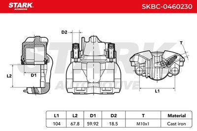 спирачен апарат STARK SKBC-0460230