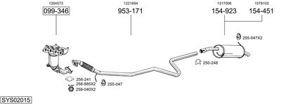 SISTEM DE ESAPAMENT BOSAL SYS02015