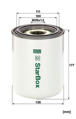 Carterontluchtingssysteem filter past: COMPAIR C20, C20P, CV20P, CYCLON 218, CYCLON 222 DEMAG DS20 FINI ROTAR PLUS 25 TF, ROTAR PLUS 30 TF, ROTAR PLUS 40 TF, ROTAR PLUS SD 25, ROTAR PLUS SD 30