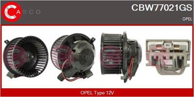 Вентилятор салона CASCO CBW77021GS для OPEL MERIVA