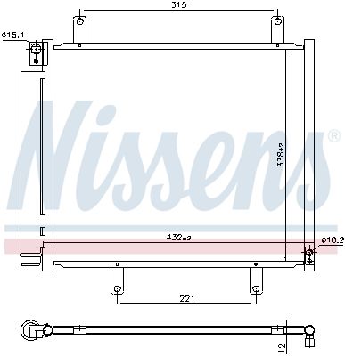 Конденсатор, кондиционер NISSENS 940932 для SUZUKI JIMNY