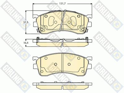 GIRLING 6133046 Тормозные колодки и сигнализаторы  для MAZDA 626 V Hatchback (GF) 2.0 TD