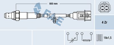 Лямбда-зонд FAE 77606 для NISSAN MAXIMA