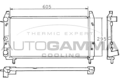 Радиатор, охлаждение двигателя AUTOGAMMA 100319 для FIAT UNO