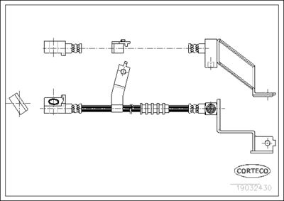 Тормозной шланг CORTECO 19032430 для CHRYSLER VOYAGER