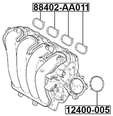 гарнитура, корпус дроселова клапа FEBEST 12400-005