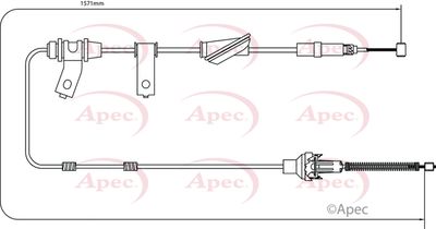 Cable Pull, parking brake APEC CAB1263