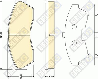 Комплект тормозных колодок, дисковый тормоз GIRLING 6117969 для ROVER CITYROVER
