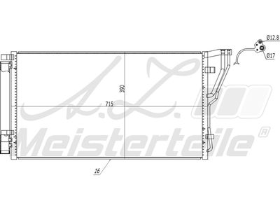 кондензатор, климатизация A.Z. Meisterteile AZMT-45-030-1163